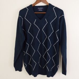 Pierre Carlo Wool Blend V Neck Sweater Size 42